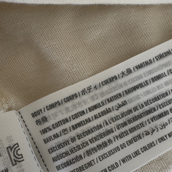 NWT Abercrombie&Fitch Men’s cream short sleeve t-shirt soft A&F essentials Large - Picture 7 of 8